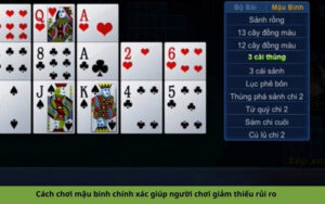 Cách chơi mậu binh chính xác giúp người chơi giảm thiểu rủi ro