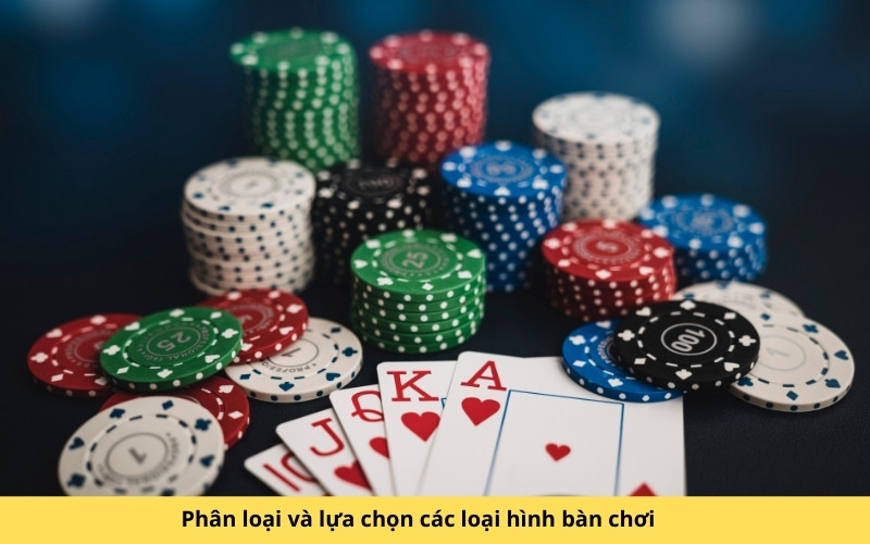 Phân loại và lựa chọn các loại hình bàn chơi